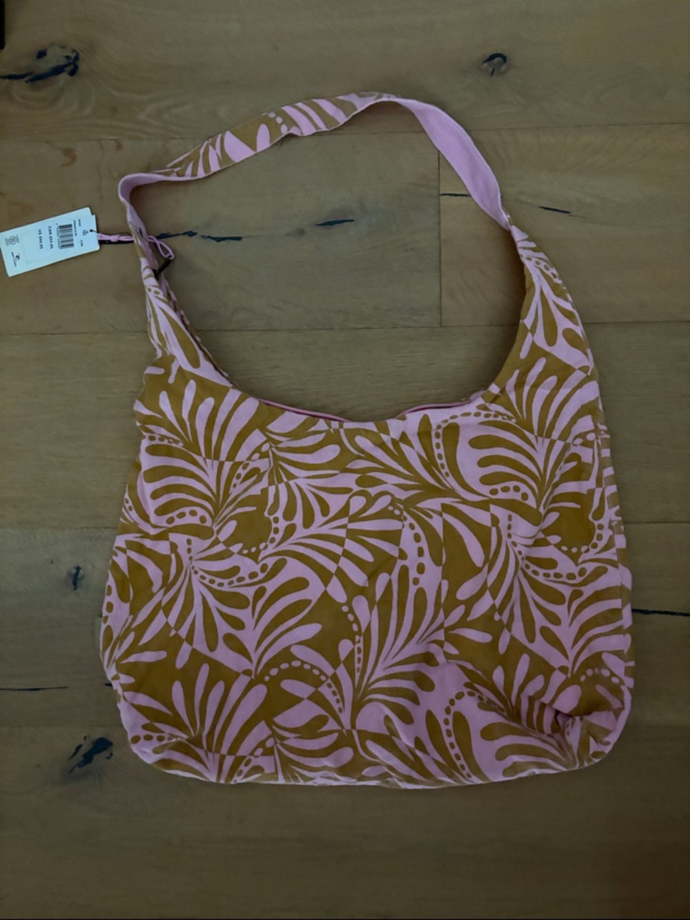 Rip Curl Pink & Brown Floral-Print Shoulder Bag. NWT - Picture 6 of 6